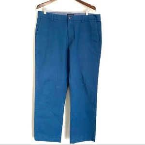 BANANA REPUBLIC Mens 35 Blue Emerson Chino Flat Front Dress Pants